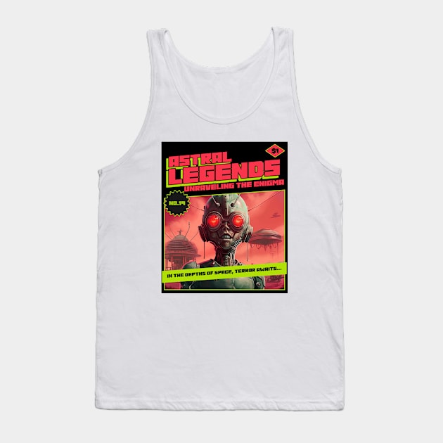 Vintage Sci Fi Comic Book Cover science fiction Tank Top by Tip Top Tee's